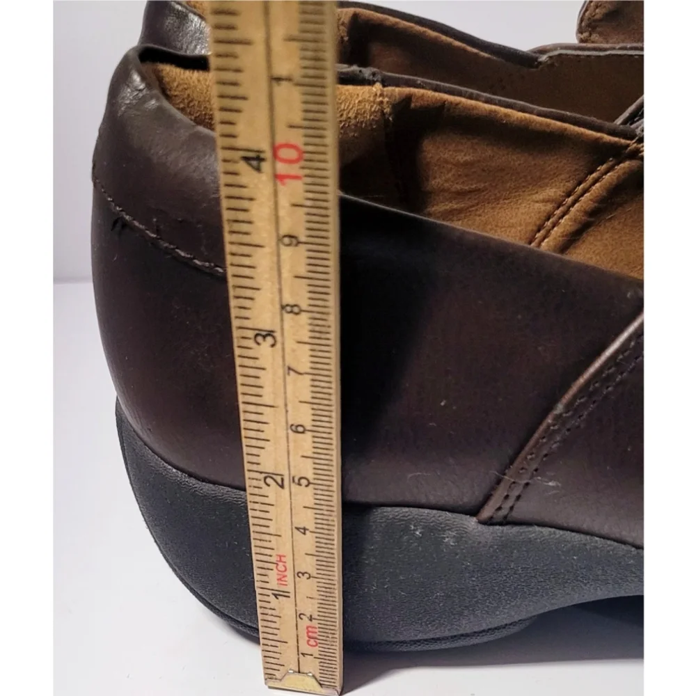 NATURALIZER Jance Womens Shoes Size 9M Brown Leather Wedge Neutral Comfy Office
